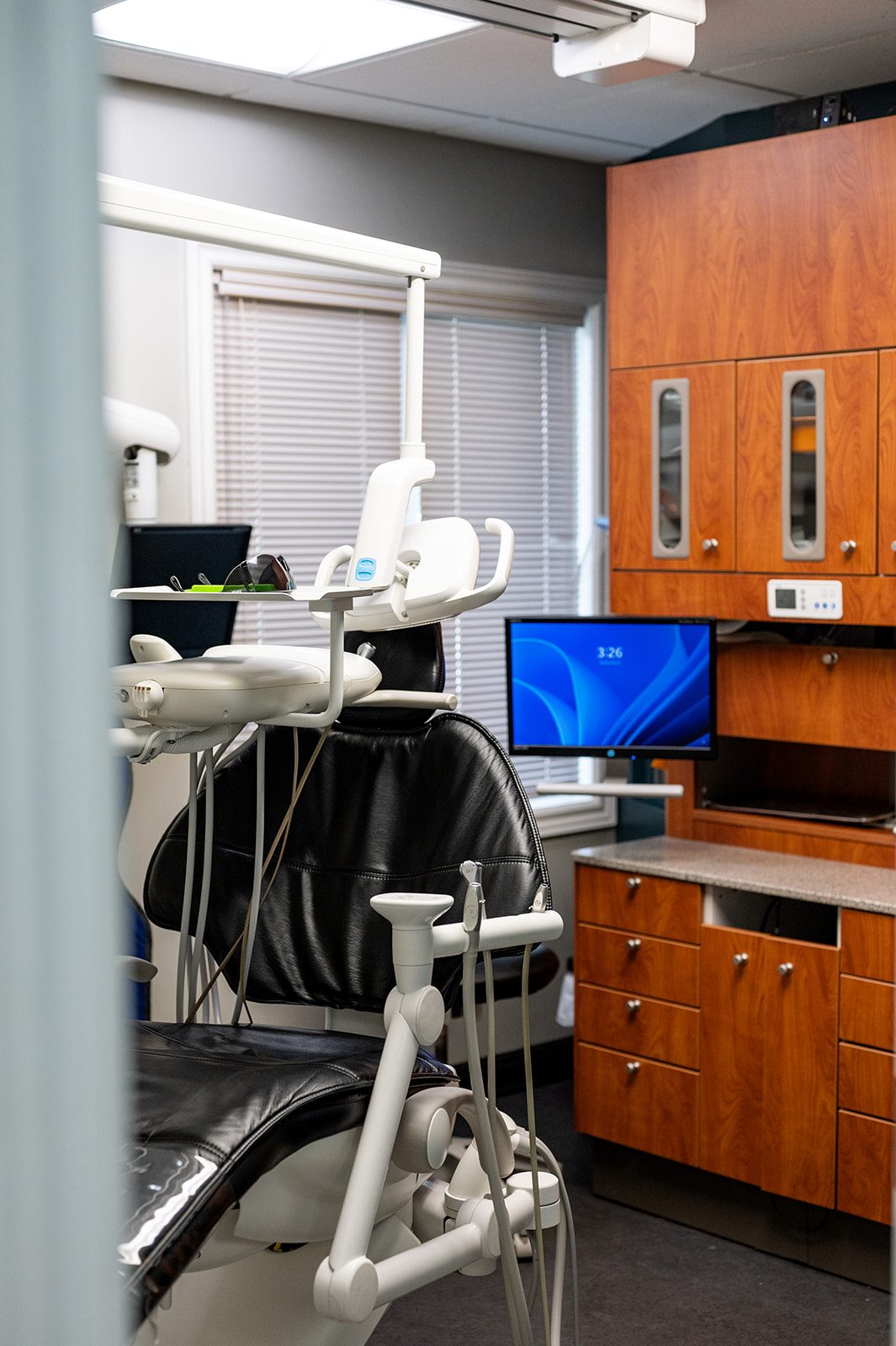 A treatment room at Dearness Family Dentistry