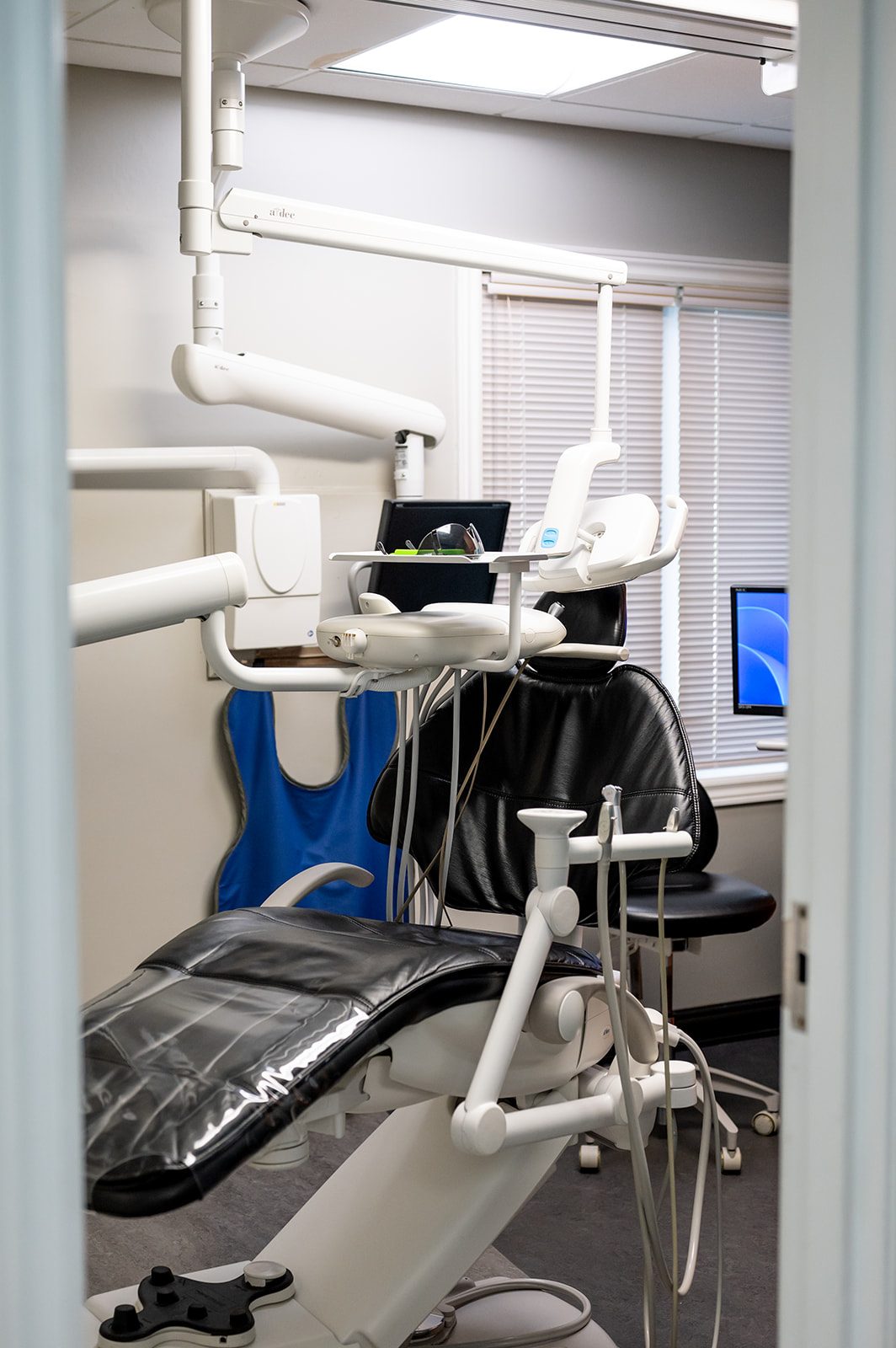 A treatment room at Dearness Family Dentistry